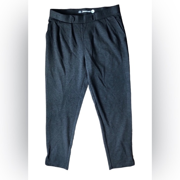 BetaBrand Slim SOHO Joggers M Charcoal Gray Pull On Belt Loops Stretch Knit Yoga - Picture 1 of 6